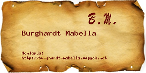 Burghardt Mabella névjegykártya